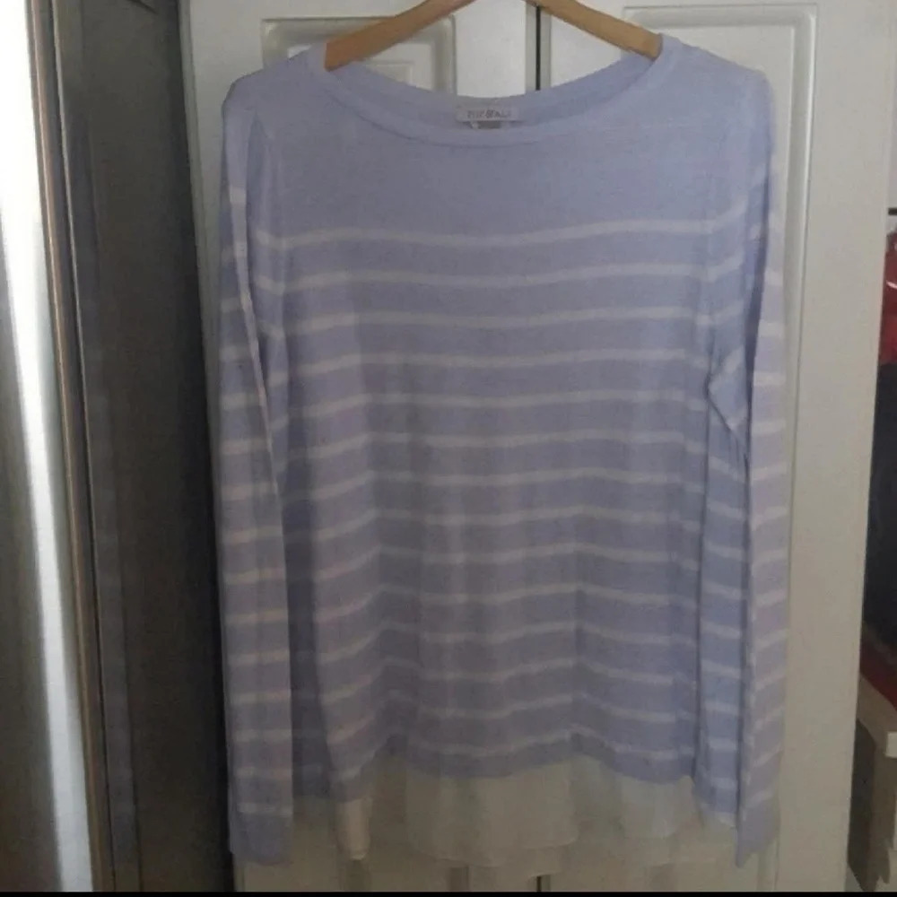 Roz & Ali Lightweight Pullover Striped Sweater
